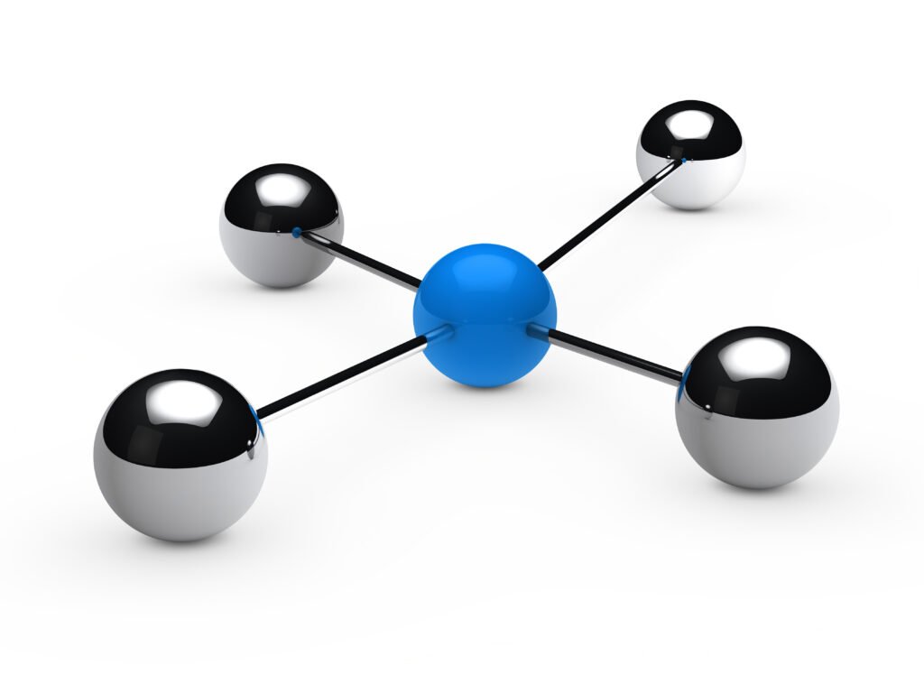 leadership concept with blue sphere